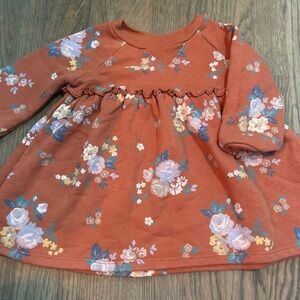 Floral easy peasy Sweatshirt‎ tunic Dress 12 month